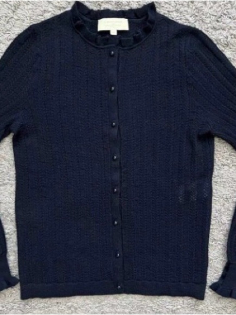 Sezane Navy wool  Knit Cardigan